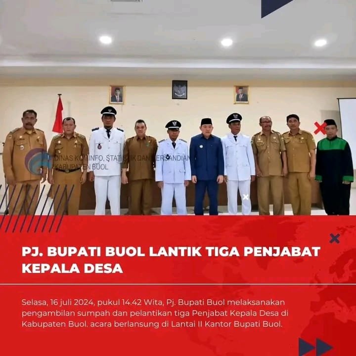 Tiga Pj.Kades Di Kab.Buol Dilantik