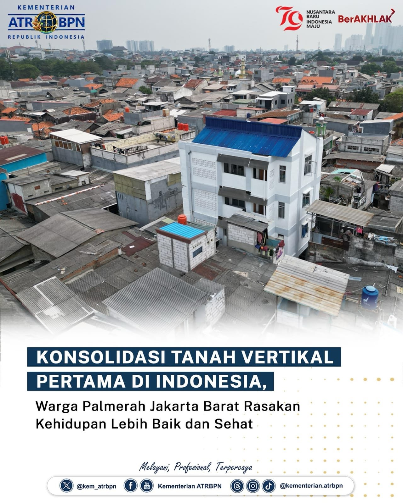 Konsolidasi Tanah Vertikal Pertama Di Indonesia, Warga Palmerah Jakarta Barat Rasakan Kehidupan Lebih Baik dan Sehat