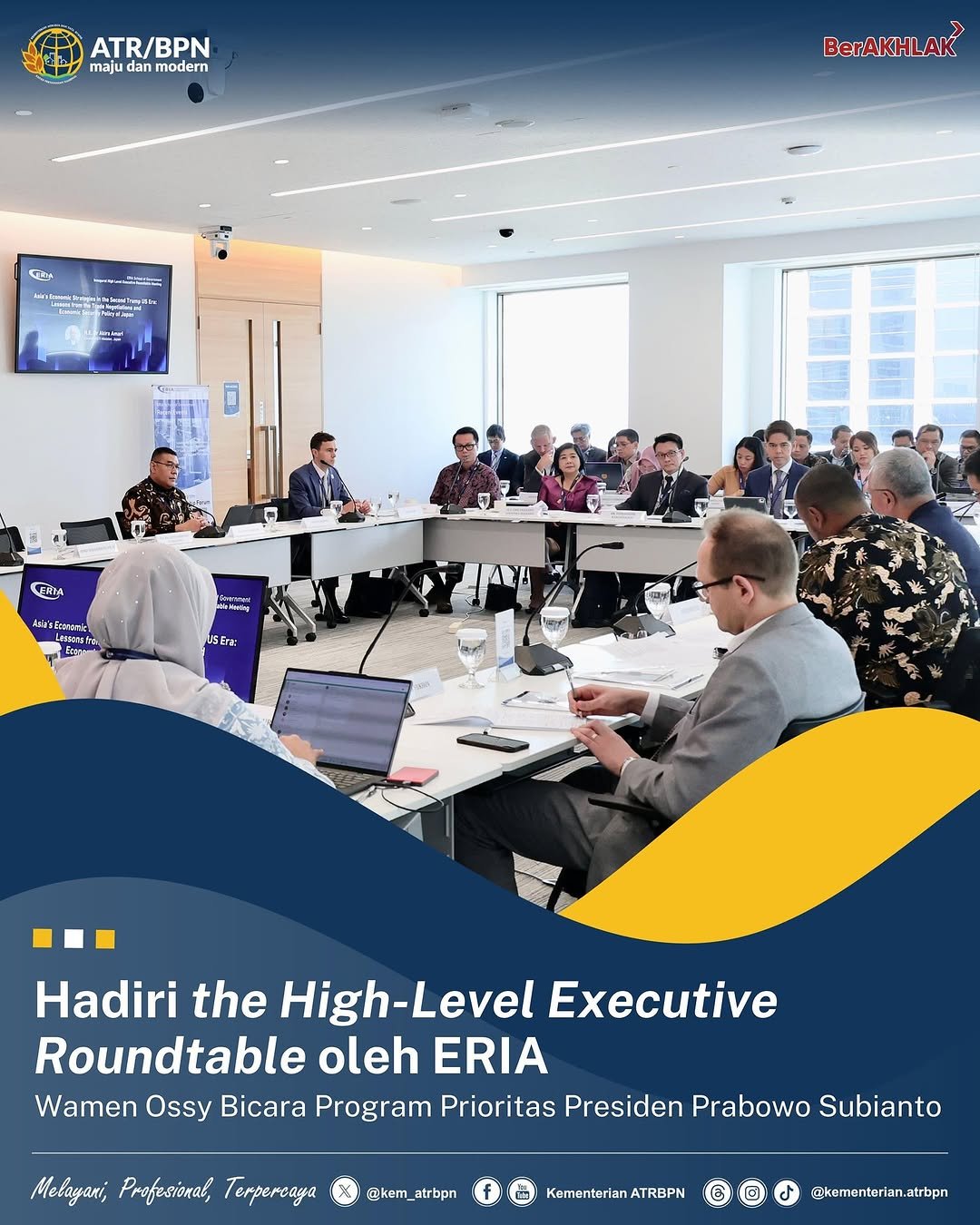 Hadiri High-Level Executive Roundtable oleh ERIA, Wamen Ossy Bicara Prioritas Presiden Prabowo Subianto