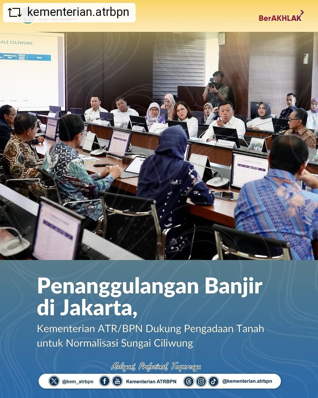 Penanggulangan Banjir di Jakarta, Kementerian ATR/BPN Dukung Pengadaan Tanah untuk Normalisasi Sungai Ciliwung