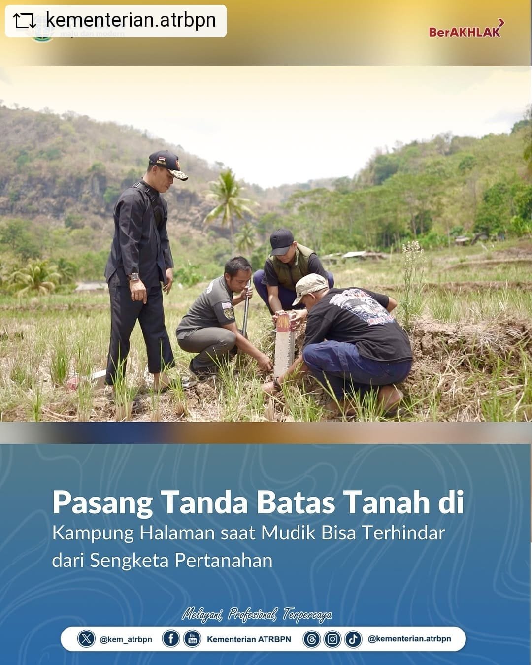 Pasang Tanda Batas Tanah di Kampung Halaman saat Mudik Bisa Terhindar dari Sengketa Pertanahan