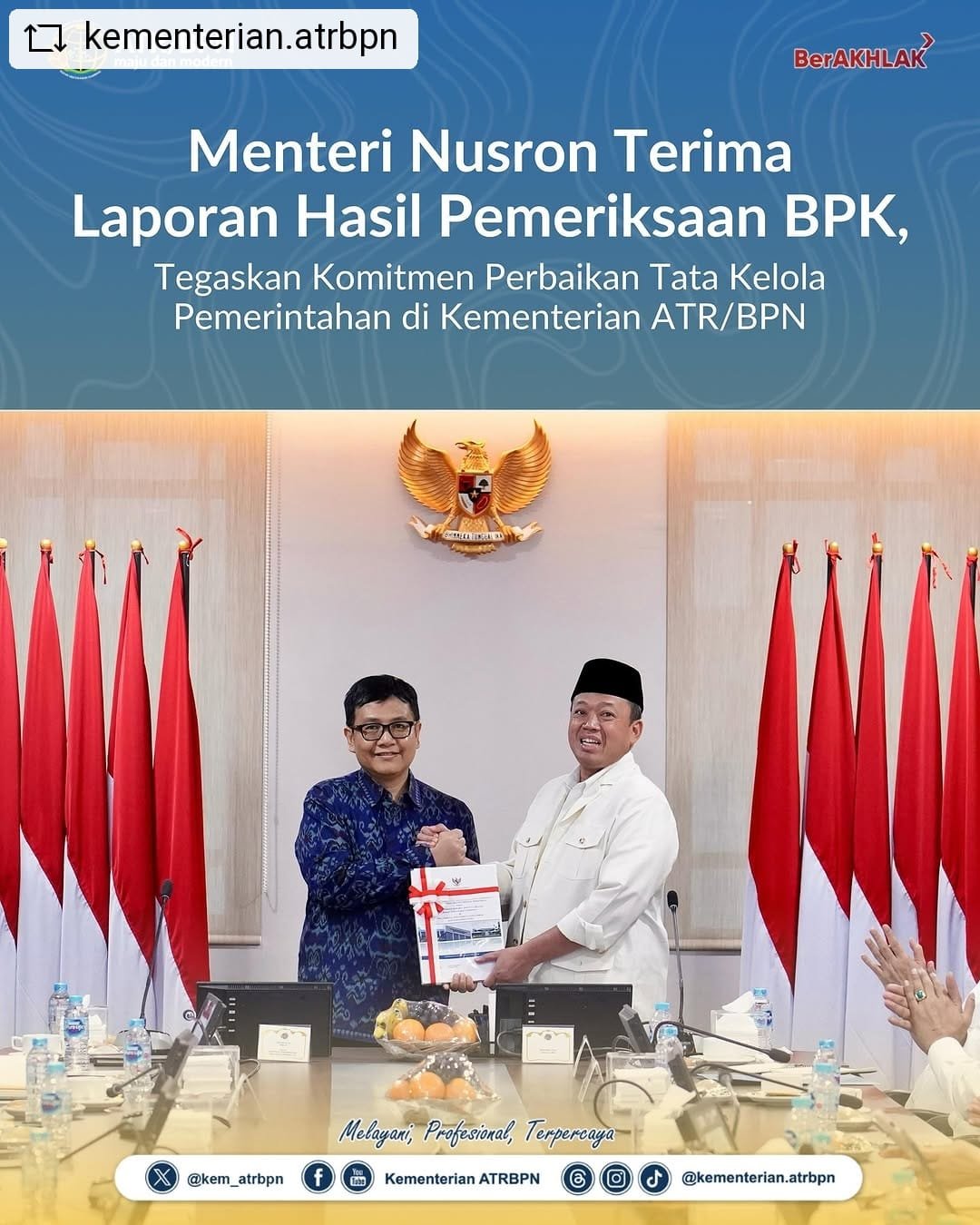 Luncurkan Integrasi Data Pertanahan dan Perpajakan Kota Tangerang, Menteri Nusron: Satu Sistem, Transparansi, Tanahnya Terlindungi