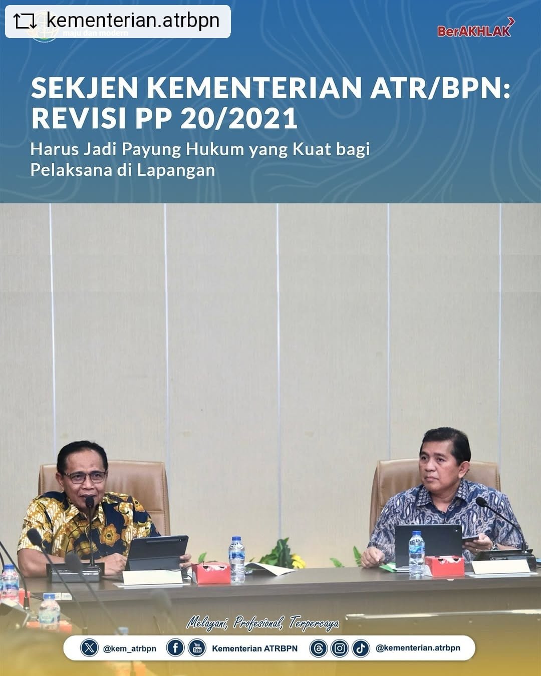 Sekjen Kementerian ATR/BPN: Revisi PP 20/2021 Harus Jadi Payung Hukum yang Kuat bagi Pelaksana di Lapangan