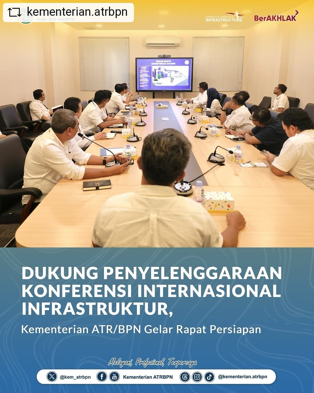 Dukung Penyelenggaraan Konferensi Internasional Infrastruktur, Kementerian ATR/BPN Gelar Rapat Persiapan
