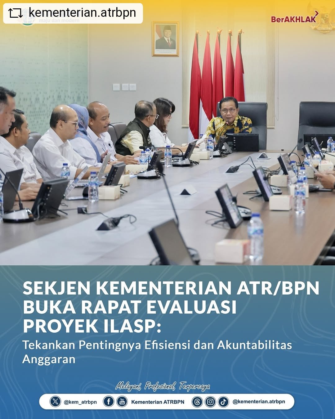 Sekjen Kementerian ATR/BPN Buka Rapat Evaluasi Proyek ILASP: Tekankan Pentingnya Efisiensi dan Akuntabilitas Anggaran