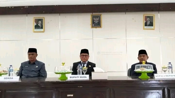 Bupati Lantik Pejabat Pimpinan Tinggi Pratama Bersama Plt Sekretaris Dan Plt Kabag Lingkup Pemkab Buol