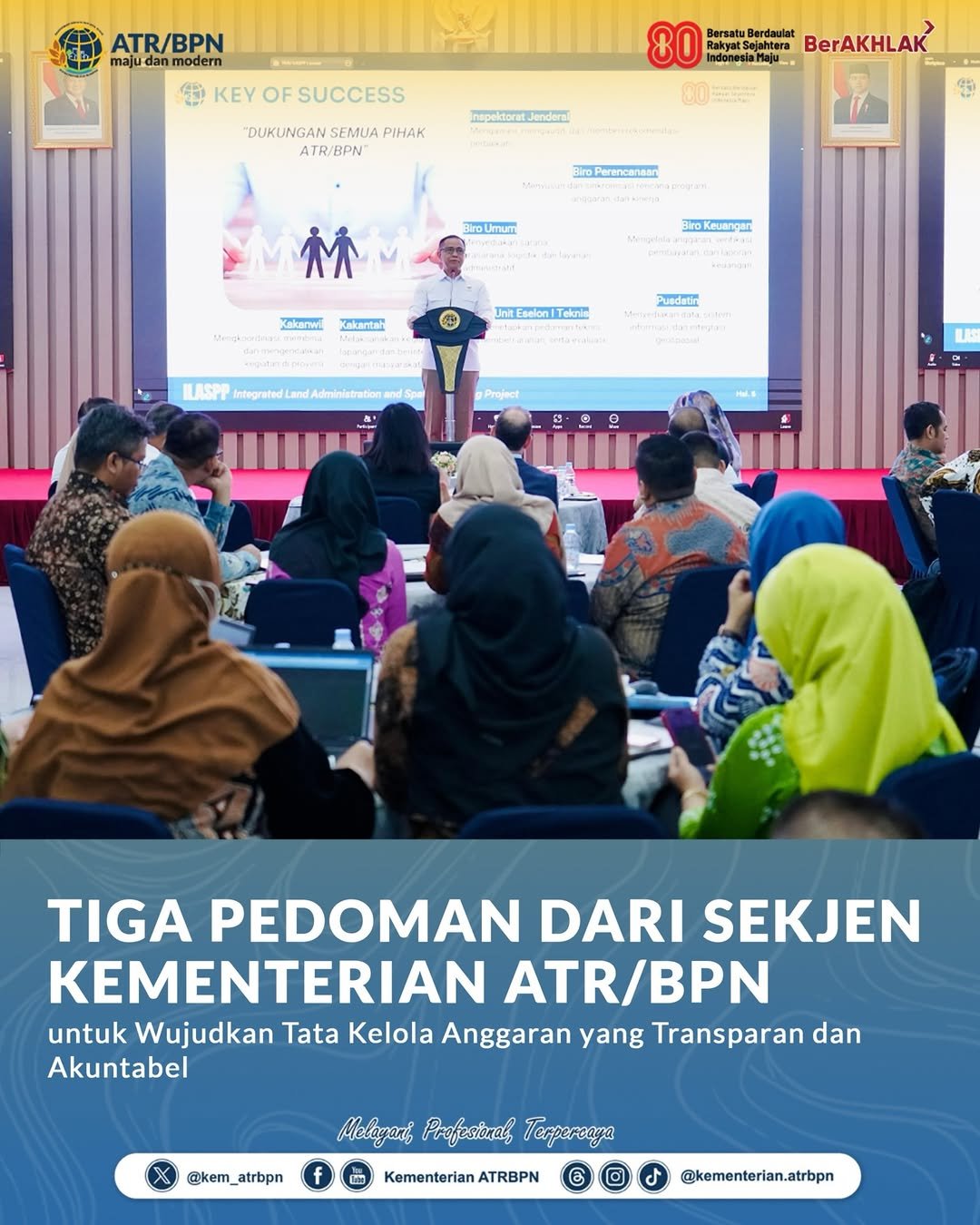 Tiga Pedoman Dari Sekjen Kementerian ATR/BPN Untuk Wujudkan Tata Kelola Anggaran Yang Transfaran Dan Akuntabel