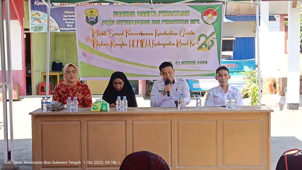 Meriahkan Hutda Ke 26 Dukcapil Buol Gelar Bakti Sosial Pemeriksaan Kesehatan Gratis