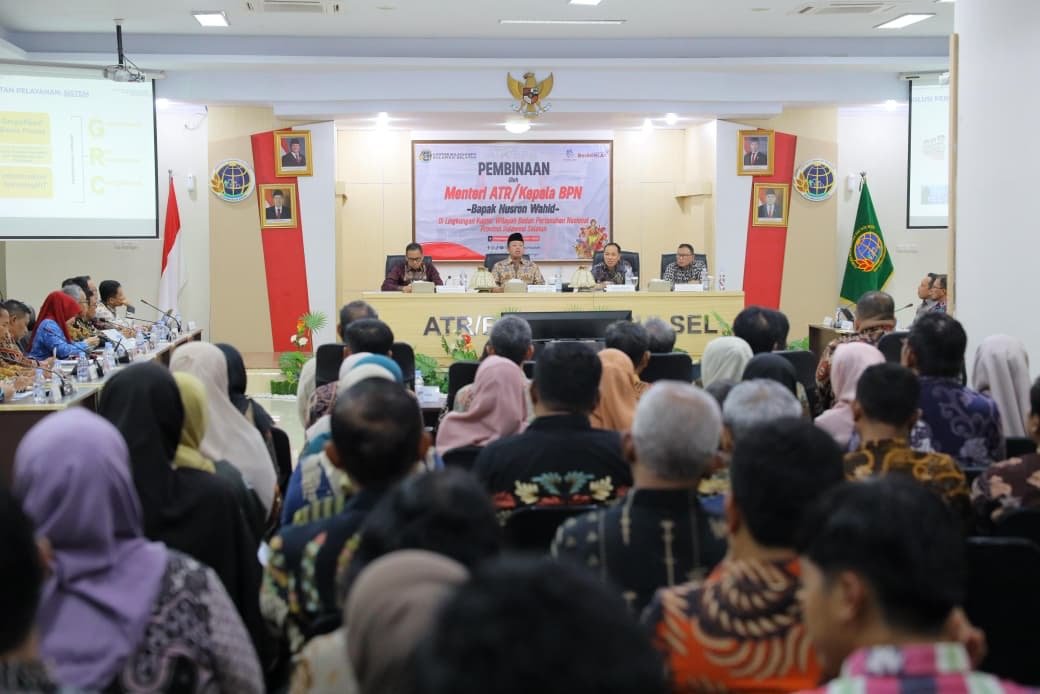 Beri Pengarahan di Kanwil BPN Provinsi Sulsel, Menteri Nusron: Tegas Jalankan Prinsip dan Luwes dalam Melayani