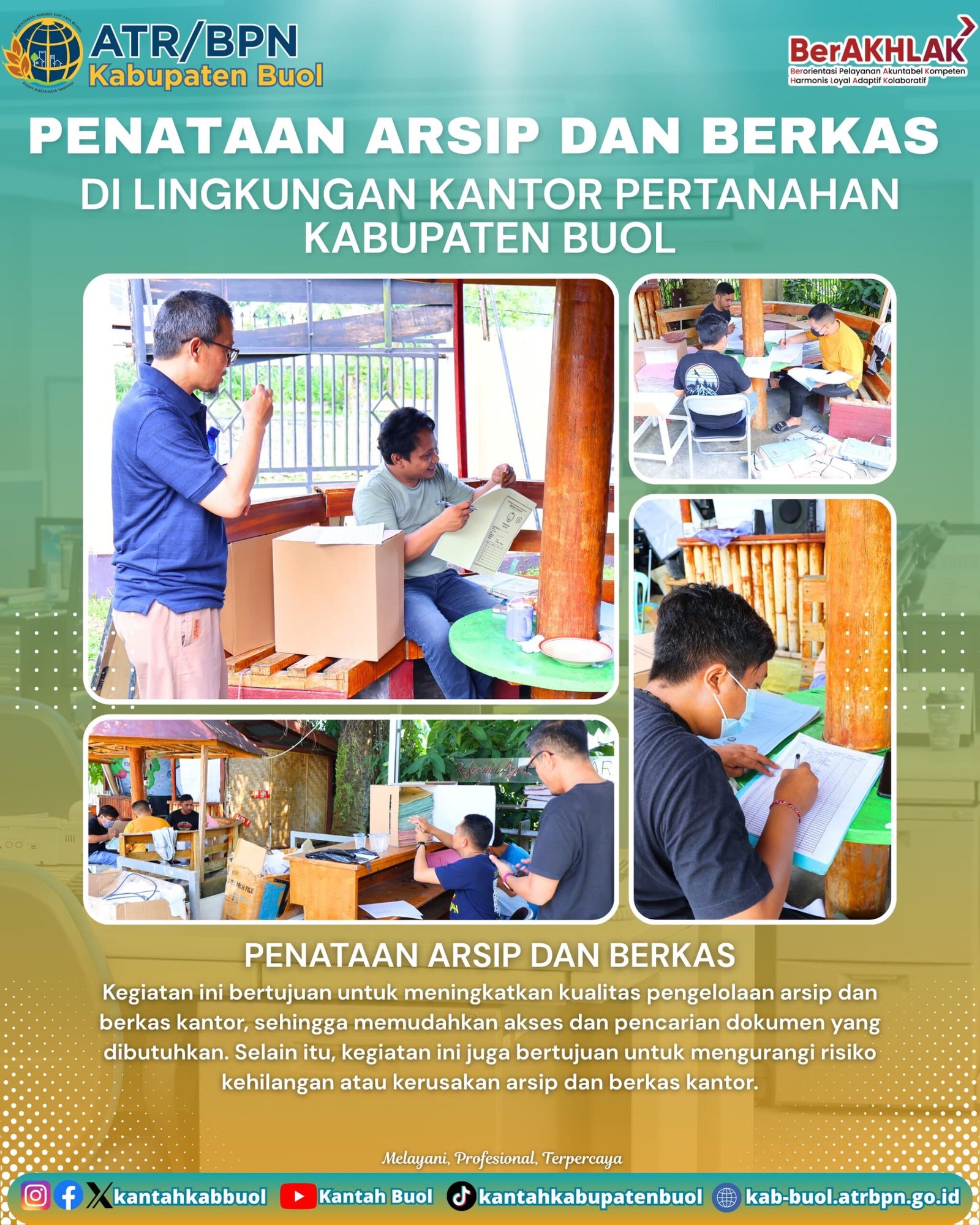 Penataan Arsip dan Berkas di Lingkungan Kantor Pertanahan Kabupaten Buol