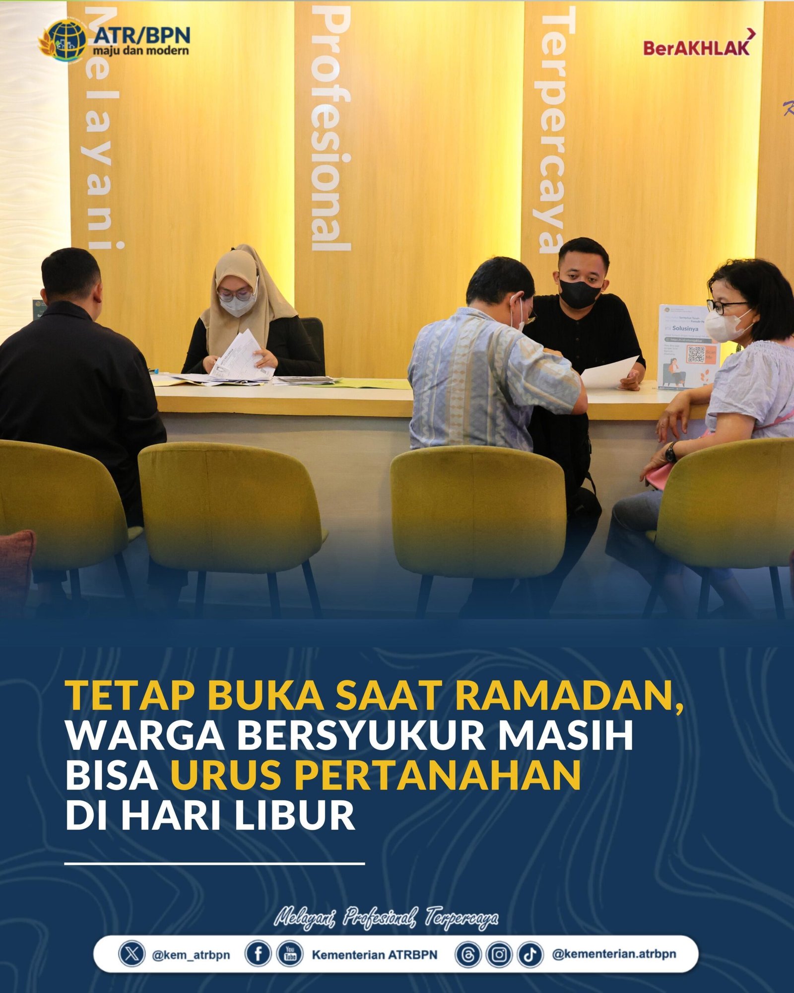 Tetap Buka Saat Ramadan, Warga Bersyukur Masih Bisa Urus Pertanahan di Hari Libur